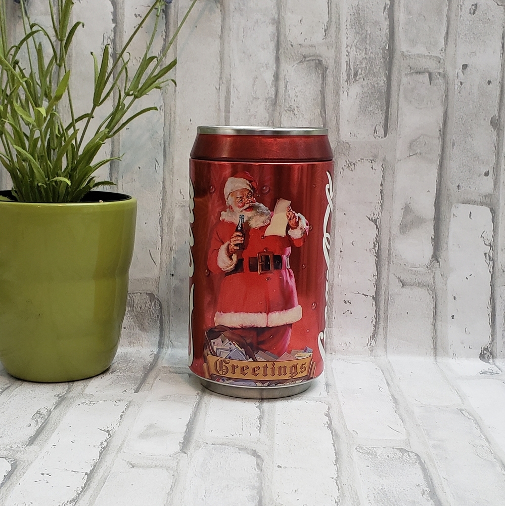 Vtg. Coca Cola 2002 Santa Clause Tin